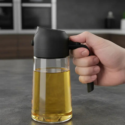Set X2 Rociador Para Aceite De Vidrio Aceitera Doble Pico