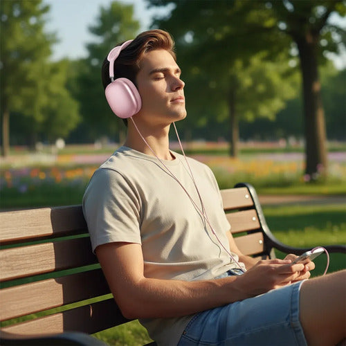 Auriculares Cableados Sonido Envolvente Graves Reforzados Rosa