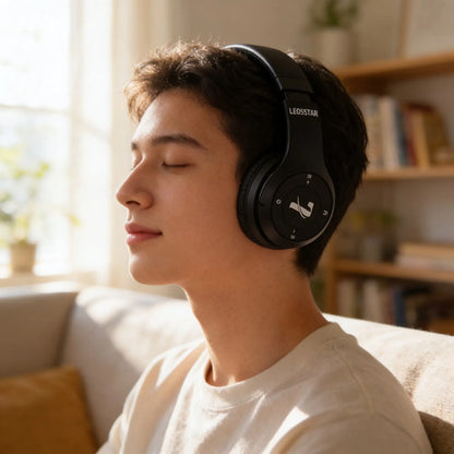 Auricular Bluetooth Tf Aux 3.5 Micrófono Vincha Ajustable Negro