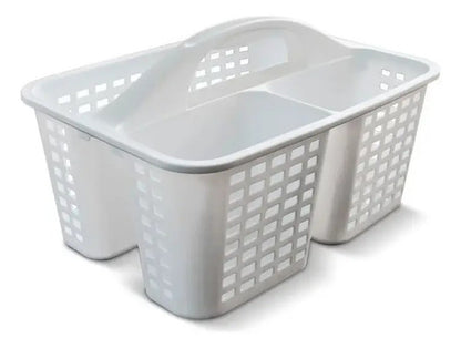 Set X2 Canasto Cesto Organizador De Limpieza  Plastico Blanco