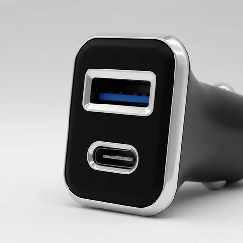 Cargador Vehicular Auto Usb Tipo C Carga Rapida Camion 20w Negro