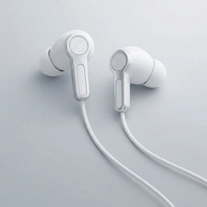 Auriculares In Ear Para Ios Con Cable Graves Profundos Blanco