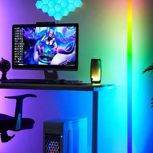 Set X2 Tira Led Barra Rgb Pie Luces Decorativas Control App Rgb
