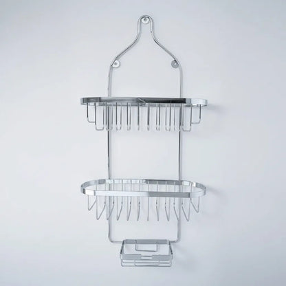 Organizador Esquinero Baño Ducha Metal 3 Estantes Colgante Plateado