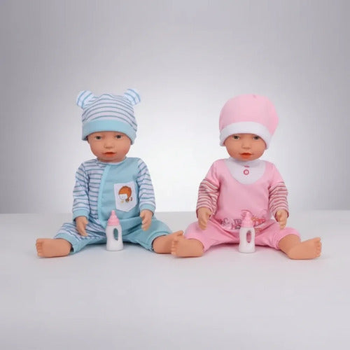 Muñeco Bebe Interactivo 46cm Movimientos Sonidos Mamadera