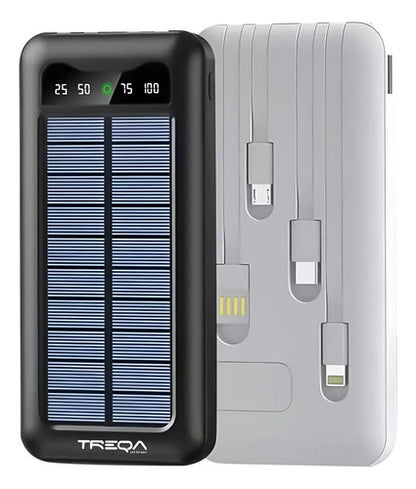 Power Bank Carga Solar 10000mah Cables Integrados Aleatorio