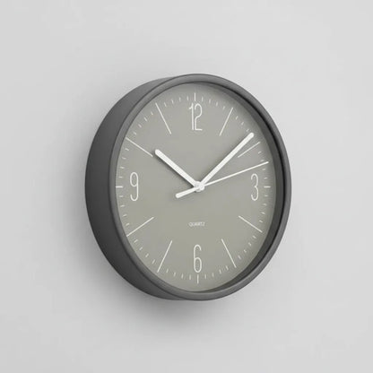 Reloj Decorativo Pared Plástico Redondo Analógico 19cm Gris Verde Claro