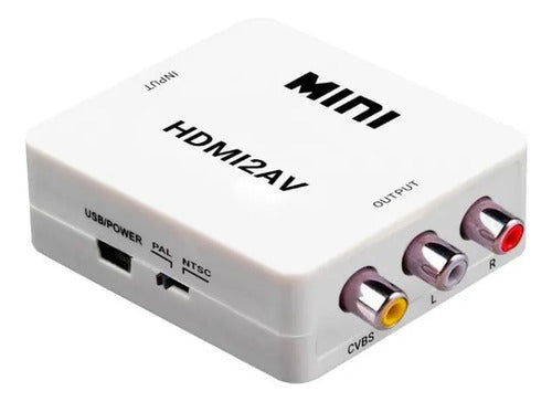 Convertidor Hdmi A Rca Av Conversor De Hdtv A Rca Blanco