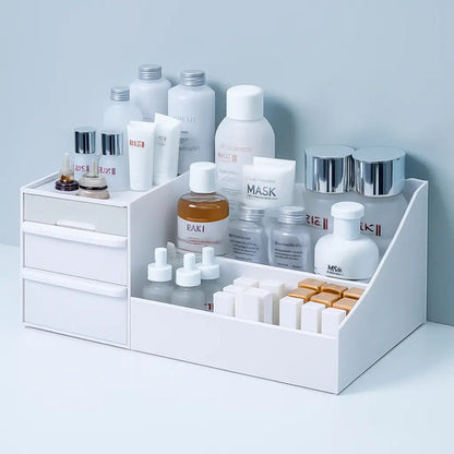 Organizador Para Maquillaje Cosmeticos Accesorios Plastico Blanco