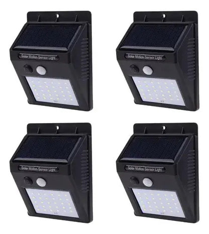 Luz Led Exterior Solar Panel Aplique Con Sensor Movimiento Plafon 30 Leds Farol Detecta Movimiento Luz Para Jardin Entrada Casa Estructura Negro Levys Bazar