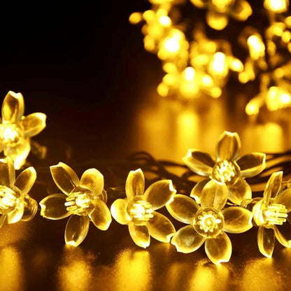 Guia Solar Guirnalda Luces Led Calidas Lamparas Decorar 10mt