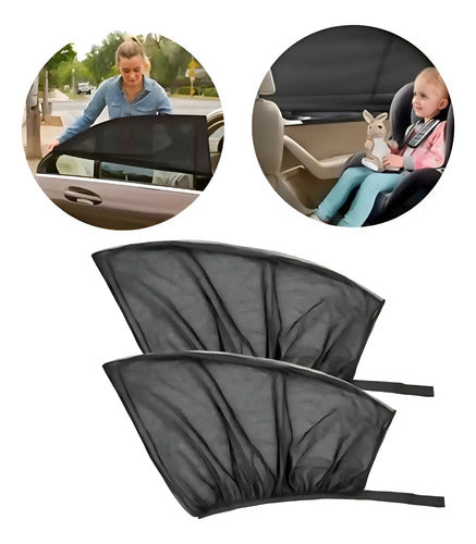 X2 Parasol Auto Cortina Para Ventanillas Laterales