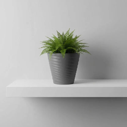 Maceta Plastica Decorativa Relieve Interior Exterior Jardin Blanco