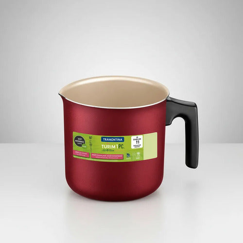 Hervidor Antiadherente 1l 12cm Mango Aislante Cocina Bordó