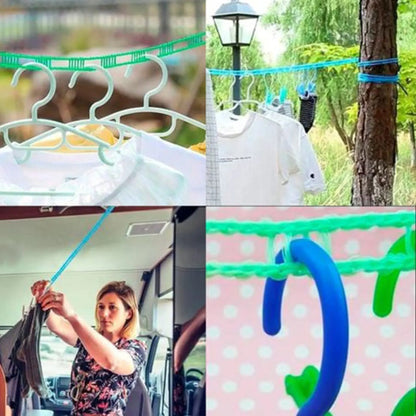 X2 Cuerda Para Ropa Elastizada Para Perchas Aleatorio