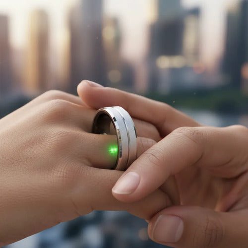 Anillo Inteligente Monitoreo Sueño Talle 8 Ios Android Plateado 8