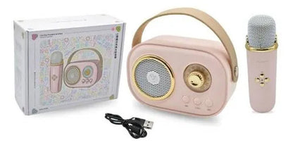Parlante Karaoke Portatil Bluetooth Microfono Inalambrico Aleatorio