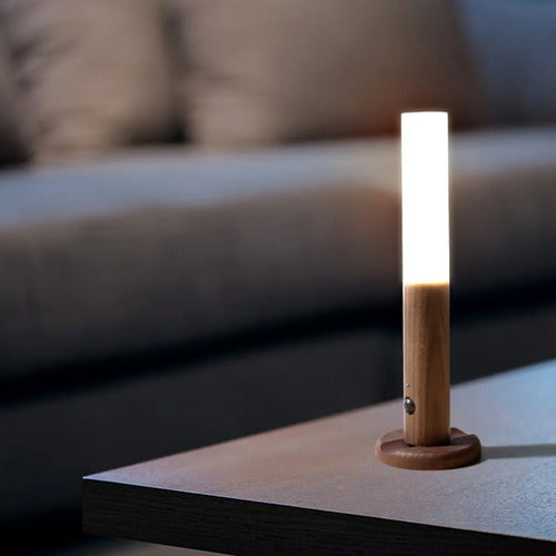 Lampara Pared Recargable Sensor De Movimiento Luz Calida Usb Marrón