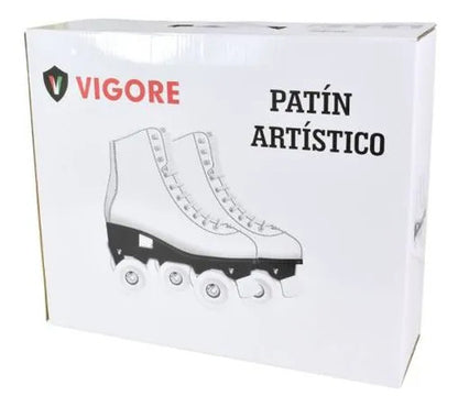 Patines Artísticos 4 Ruedas Abec-7 Bota Acolchada Blancos 36 54 Mm Blanco