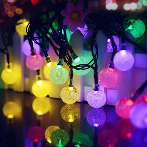 Guia Solar Guirnalda Luces Led Calidas Y Rgb Lamparas 5 Mts