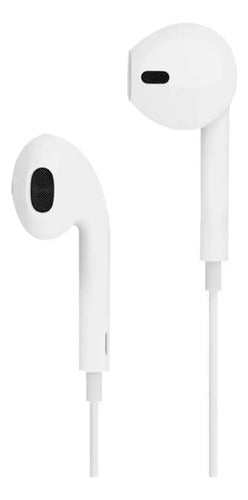 Auriculares Cable Plug 3.5mm Graves Profundos 12m Celular Blanco
