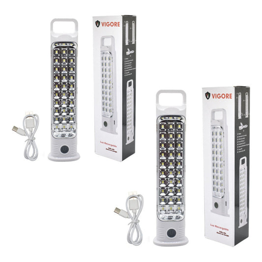 Set X2 Luz De Emergencia Lampara Foco Led Recargable Usb