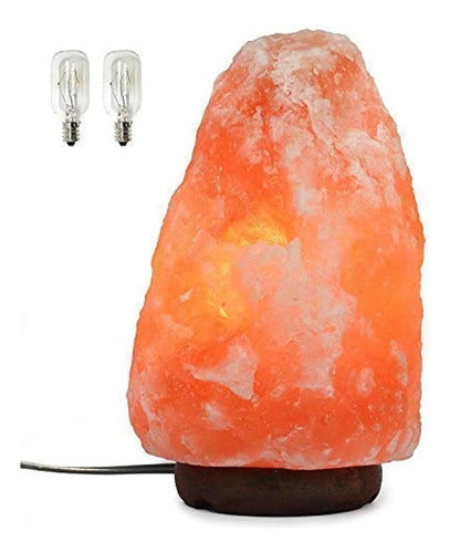 Lampara De Sal Natural Del Himalaya 3-5 Kg Dimmer Regulador Amarillo