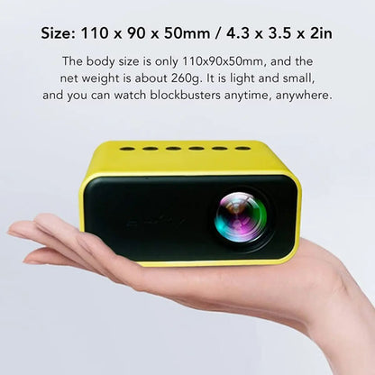 Mini Proyector Portátil Con Control Remoto Hdmi Av Tf Hd Amarillo - Yt500