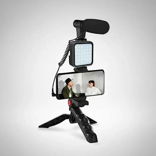 Estabilizador Soporte Celular Luz Led Color Negro