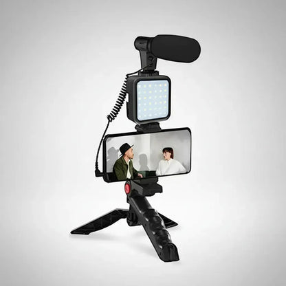 Estabilizador Soporte Celular Luz Led Color Negro