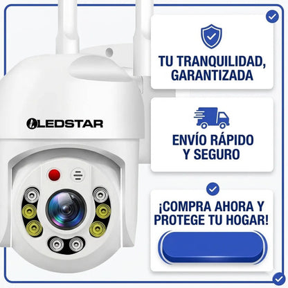 Camara Seguridad Wifi Exterior Interior Seguimiento Micro Sd Blanco