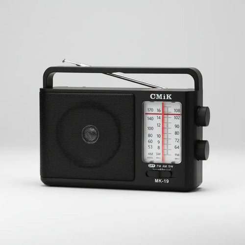 Radio Portatil Electrica Y A Pila Fm Am 3 Bandas Negro