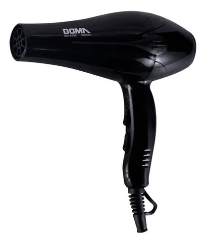 Secador Pelo Profesional 2000w Boma Bm 8806 Difusor Boquilla Negro
