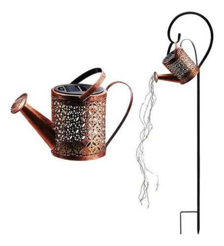 X2 Adorno Regadera Decorativa Para Jardin Exterior Solar Amarillo Cálido
