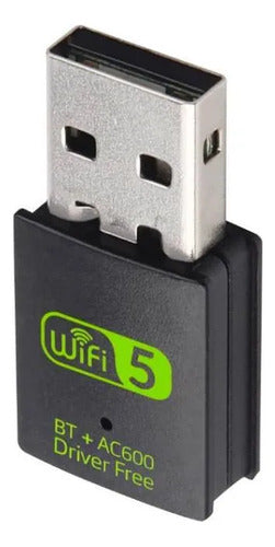 Receptor Adaptador Usb Wifi Bluetooth 2.4 5ghz Banda Dual Pc