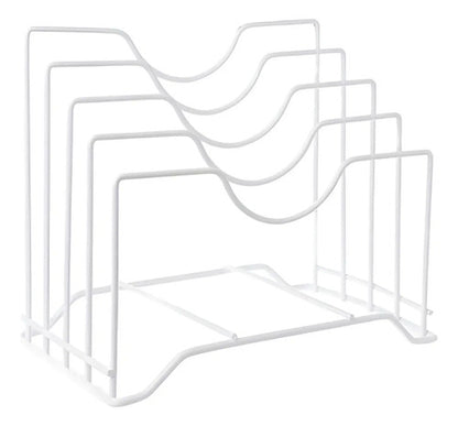 Organizador Multiuso Tapas Tablas Cocina Soporte Mesada Color Blanco