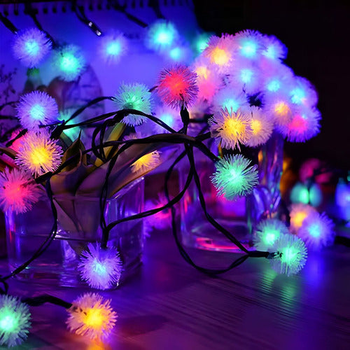 Guia Solar Guirnalda Luces Led Calidas Y Rgb Lamparas 5 Mts