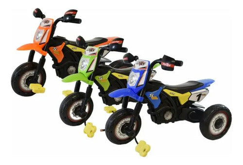 Triciclo Moto Infantil Pedales Con Luces Música Baúl Trasero Azul