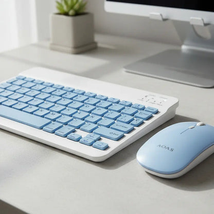 Teclado Y Mouse Inalambrico Bluetooth Recargable Combo