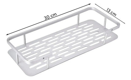 Repisa Estante Colgante Baño Ducha Aluminio Plateado Plateado