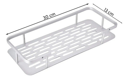 Repisa Colgante Baño Ducha Estante Aluminio Plateado Plateado