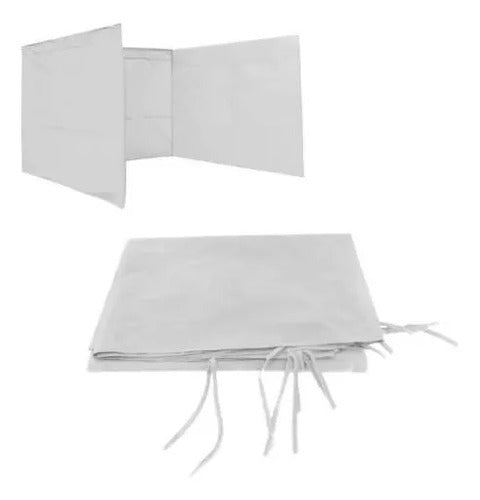 Lona Pared Gazebo 3 Lados Oxford 210 Toldo Lateral Poliester Blanco