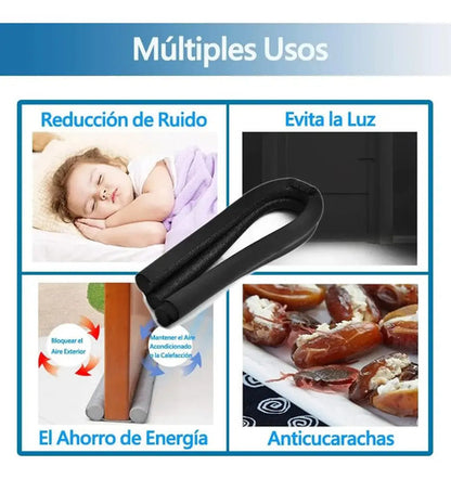 Set X2 Burlete Puerta Casa Tope Zocalo Proteccion Insectos Varios Liso