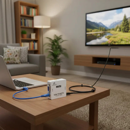 Adaptador Conversor Vga A Hdmi Audio Usb Fhd 1080p Monitor