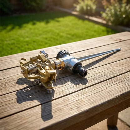 Set X2 Aspersor Giratorio Regador Jardin De Enterrar Metal