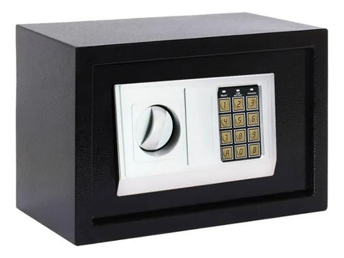Caja Fuerte Seguridad Digital Teclado Llave Acero Cofre 22l Negro
