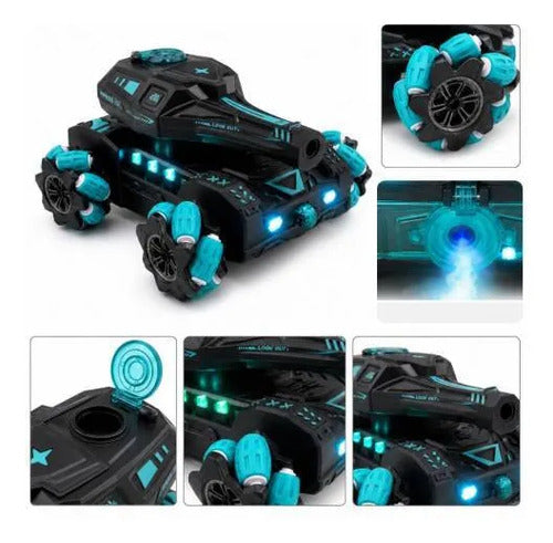 Tanque Control Remoto 360° Pulsera Gestos Hidrogel Verde Militar