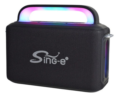 Parlante Bluetooth Equipo Karaoke Microfono Luces Rgb 300w Negro