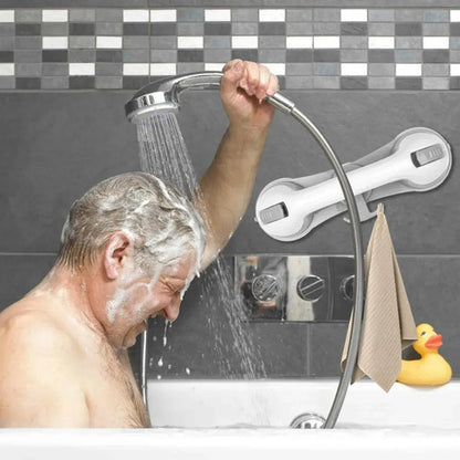 Agarradera Antideslizante Ventosa Baño Barra Seguridad X2 Blanco Con Gris