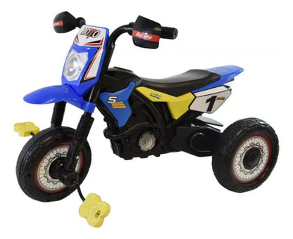 Triciclo Moto Infantil Pedales Con Luces Música Baúl Trasero Azul